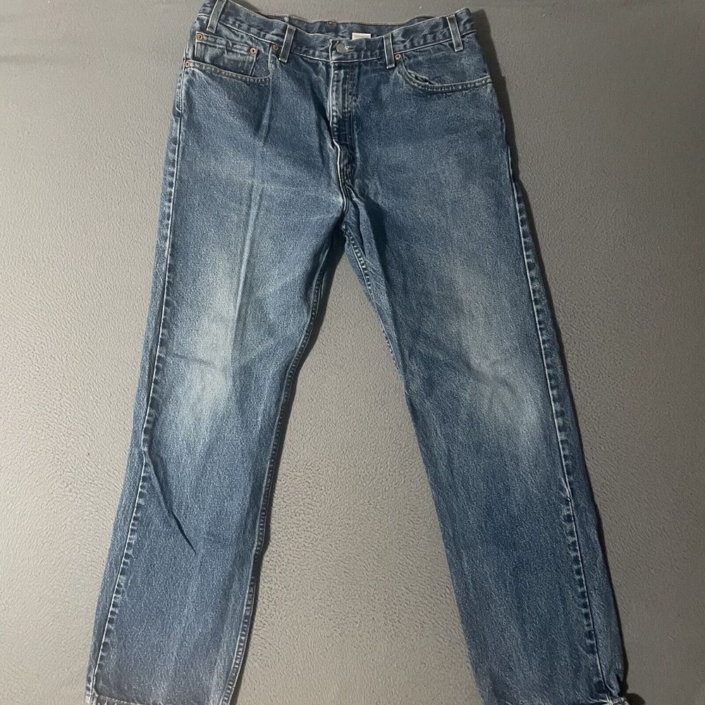 Vintage Levis Jeans Mens 38x30 Blue 505 Denim Pants High‎ Rise Straight Y2K